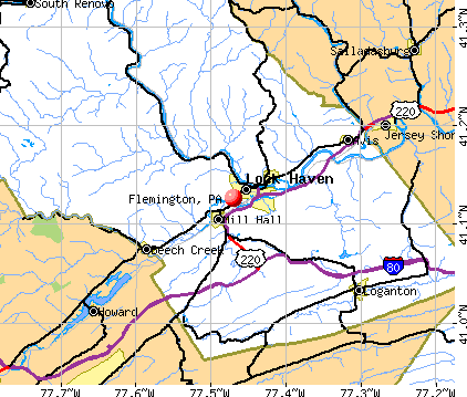 Flemington, PA map
