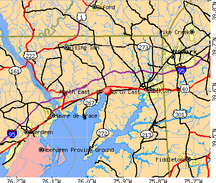 North East, MD map