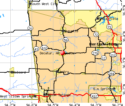 Decatur, AR map