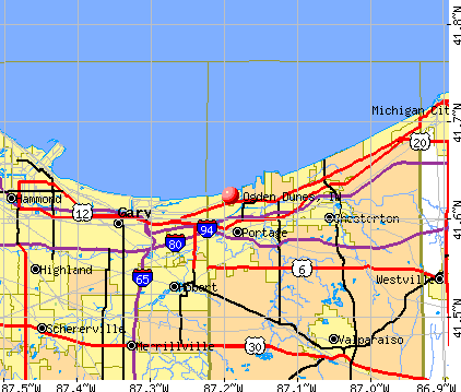 Ogden Dunes, IN map