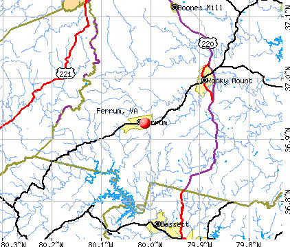 Ferrum, VA map