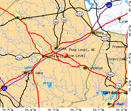 Pine Level, NC map