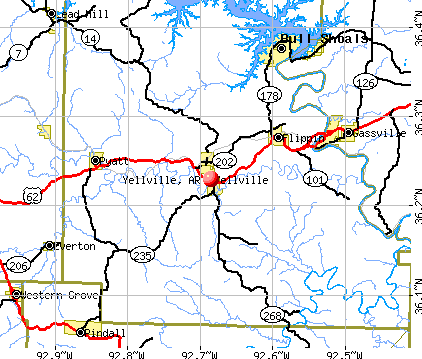 Yellville, AR map