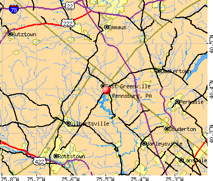 Pennsburg, PA map