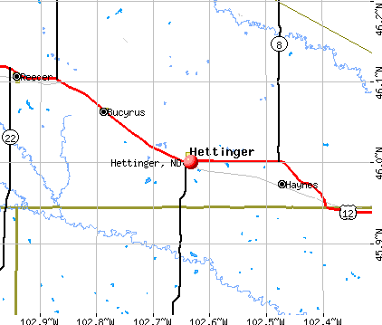 hettinger nd dakota north map city