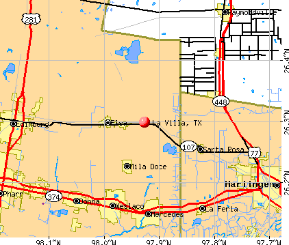 La Villa, TX map