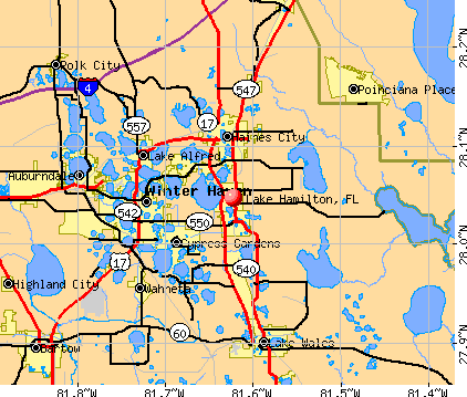 Lake Hamilton, FL map