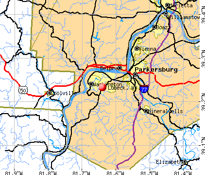 Lubeck, WV map