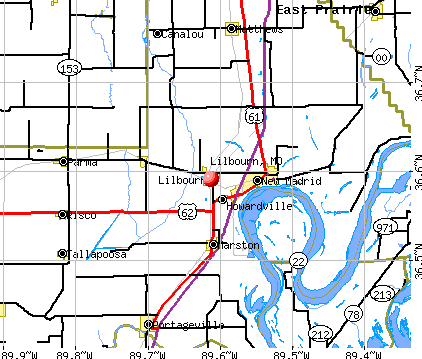 Lilbourn, MO map