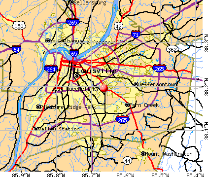 West Buechel, KY map