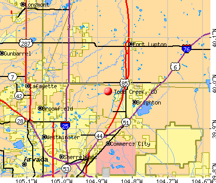 Todd Creek, CO map