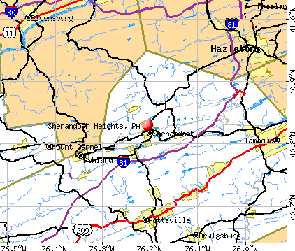 Shenandoah Heights, PA map