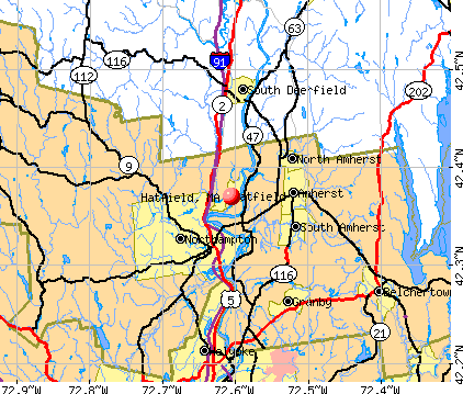 Hatfield, MA map