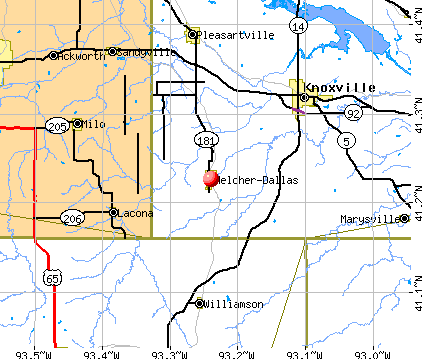 Melcher-Dallas, IA map