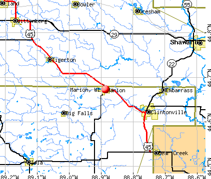 Marion, WI map
