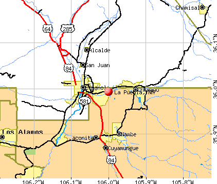 La Puebla, NM map