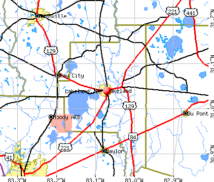 Lakeland, GA map
