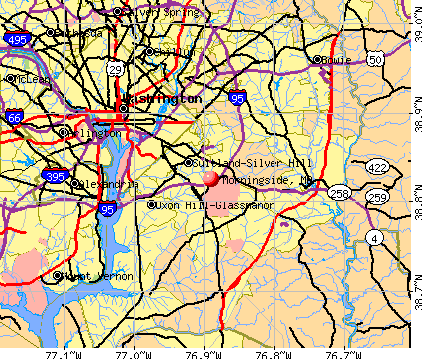 Morningside, MD map
