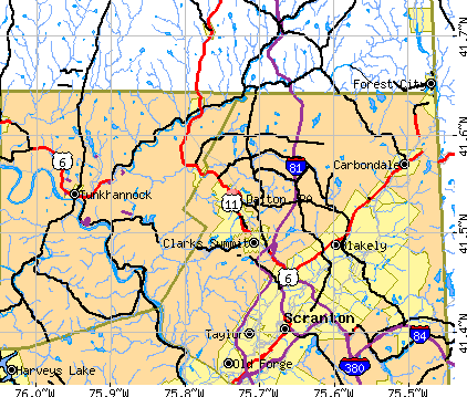 Dalton, PA map