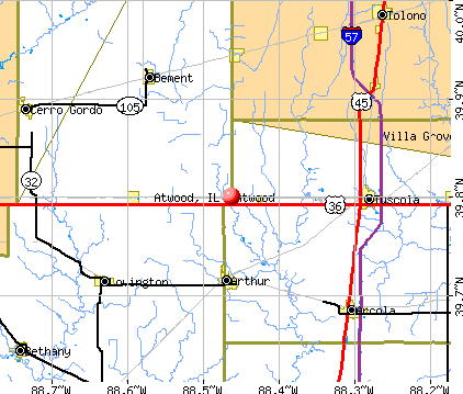 Atwood, IL map