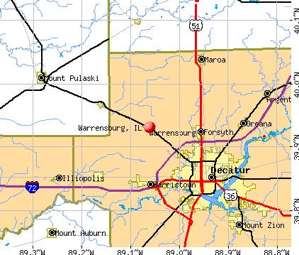 Warrensburg, IL map