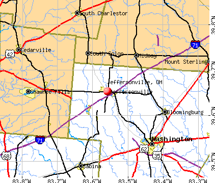 Jeffersonville, OH map