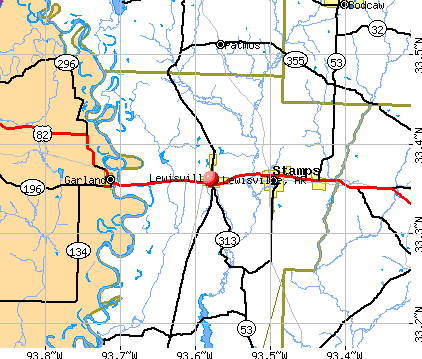 Lewisville, AR map