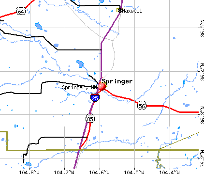 Springer, NM map