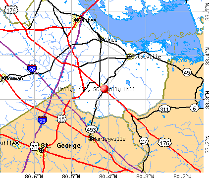 Holly Hill, SC map