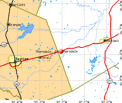 Thorndale, TX map