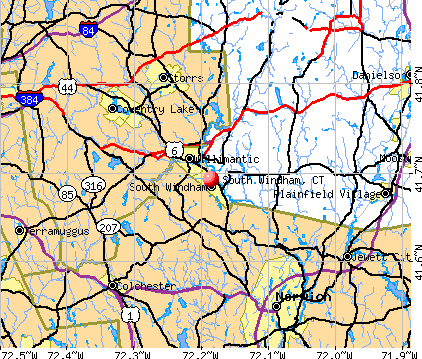 South Windham, CT map