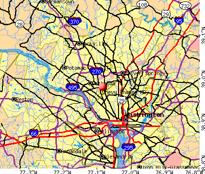 Chevy Chase, MD map