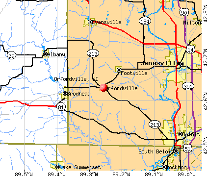 Orfordville, WI map