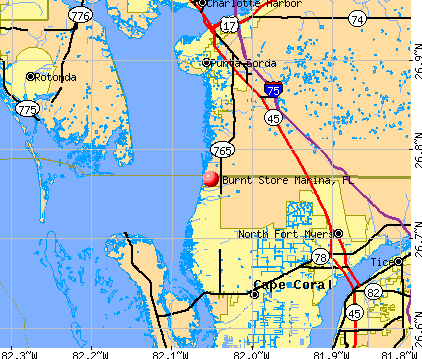 Burnt Store Marina, FL map