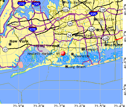 Hewlett Harbor, NY map