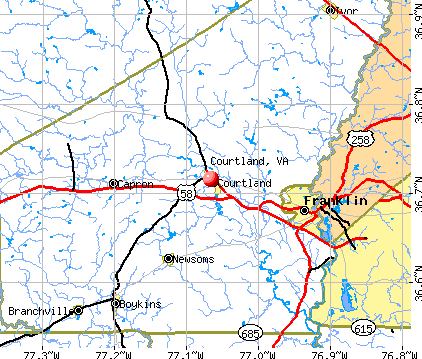 Courtland, VA map