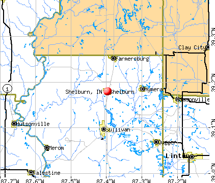 Shelburn, IN map