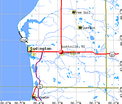 Scottville, MI map
