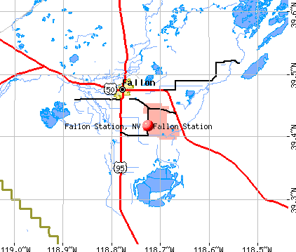 Fallon Station, NV map
