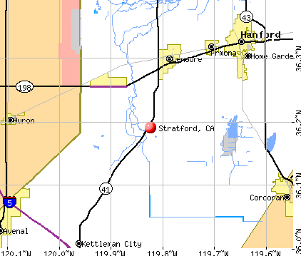 Stratford, CA map