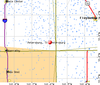 Petersburg, TX map
