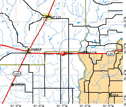 Elton, LA map