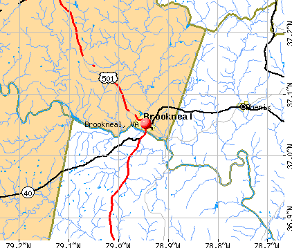 Brookneal, VA map