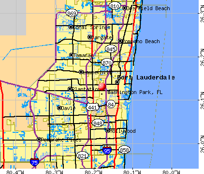 Washington Park, FL map