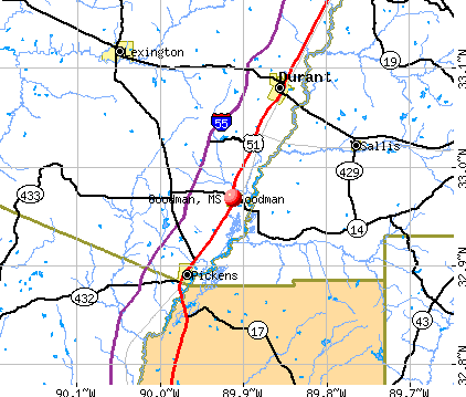 Goodman, MS map