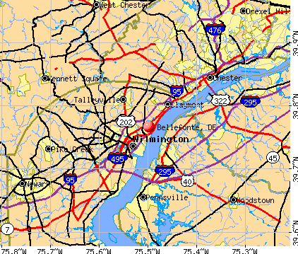 Bellefonte, DE map