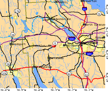 Camillus, NY map