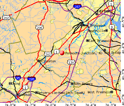 Monmouth Junction, NJ map
