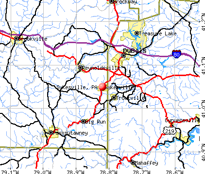 Sykesville, PA map