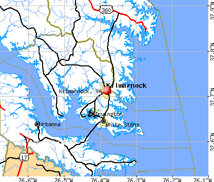 Kilmarnock, VA map